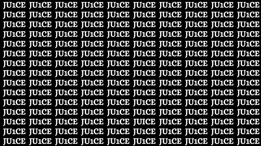 Brain Test: If you have Hawk Eyes Find the word Juice in 18 Secs