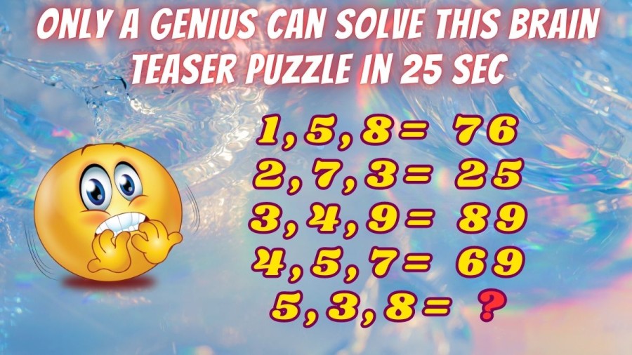 Only a Genius can Solve this Brain Teaser Puzzle in 25 Sec