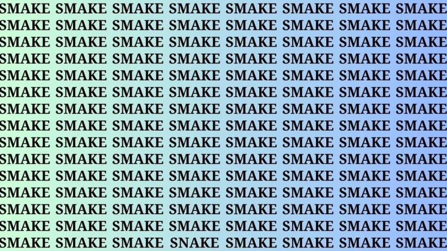 Brain Teaser: If you have Hawk Eyes Find the Word Snake in 15 Secs