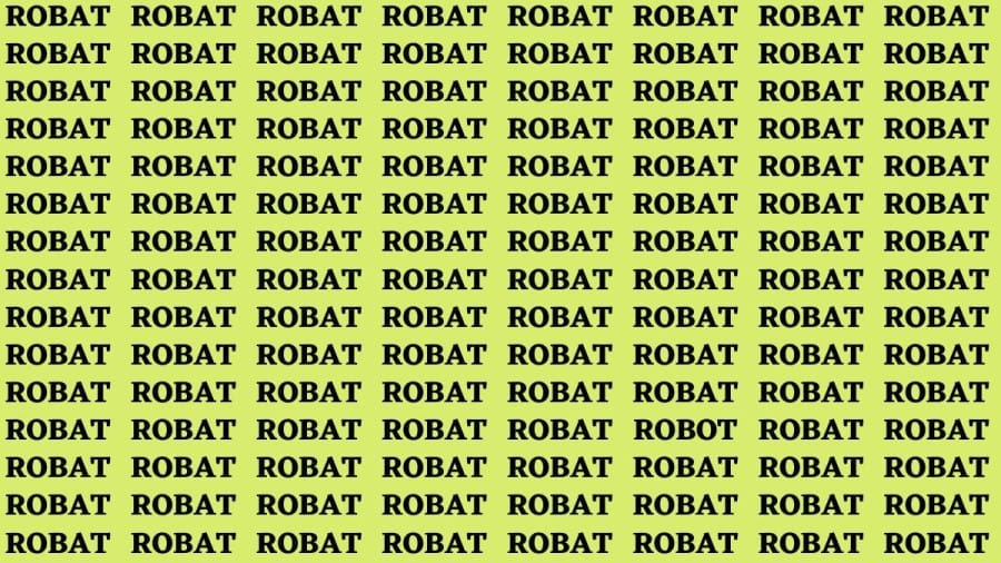Brain Teaser: If you have Sharp Eyes Find the Word Robot in 15 secs