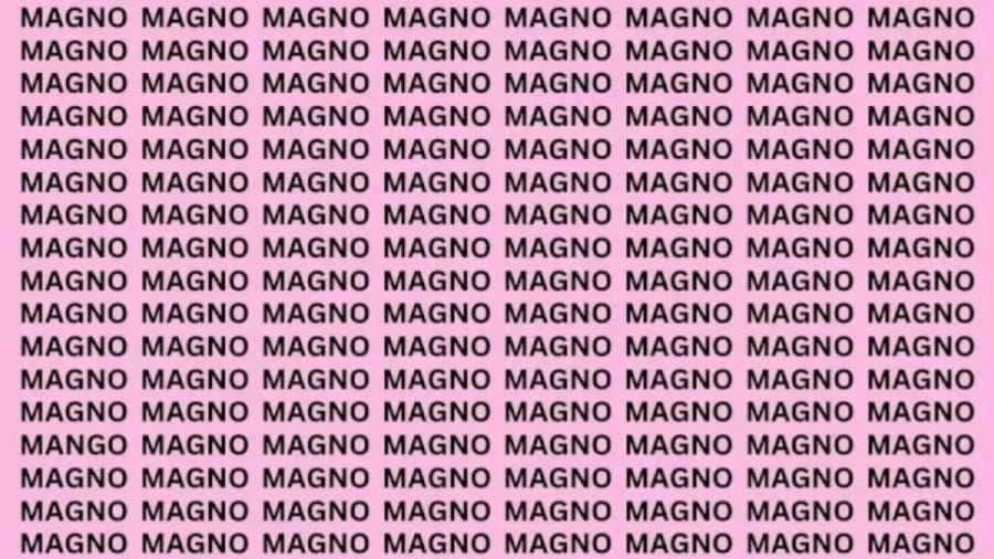 Brain Test: If you have Eagle Eyes Find the Word Mango in 15 secs