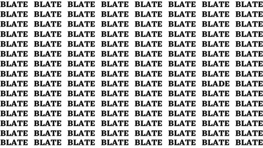 Brain Teaser: If you have Hawk Eyes find the word Blade in 15 secs