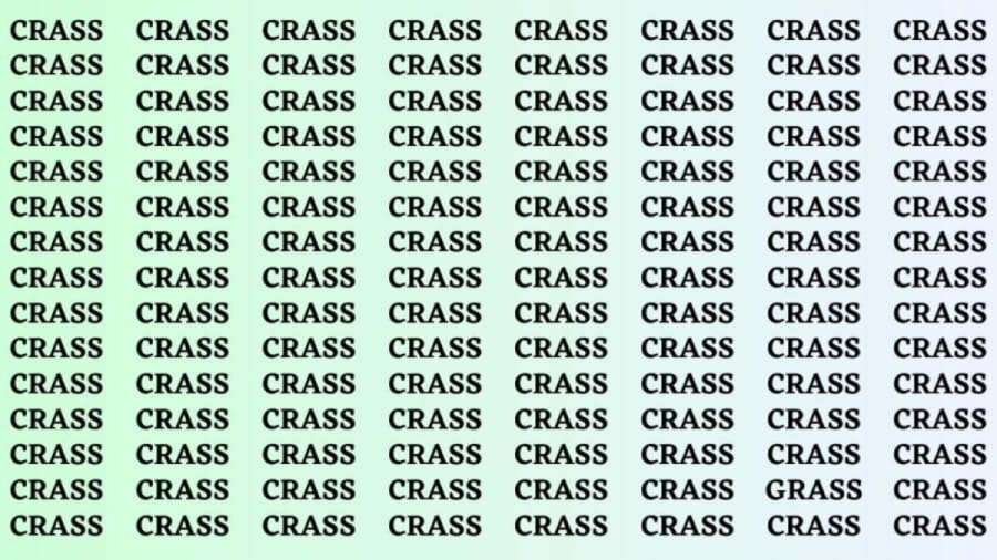 Brain Teaser: If you have Eagle Eyes Find the Word Grass in 15 secs