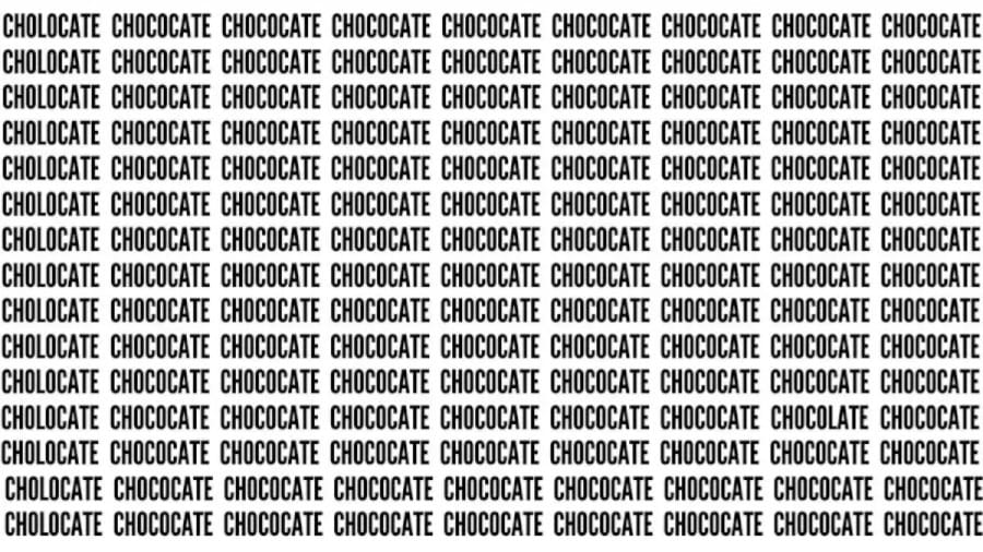 Brain Test: If you have Hawk Eyes find the word Chocolate in 15 secs