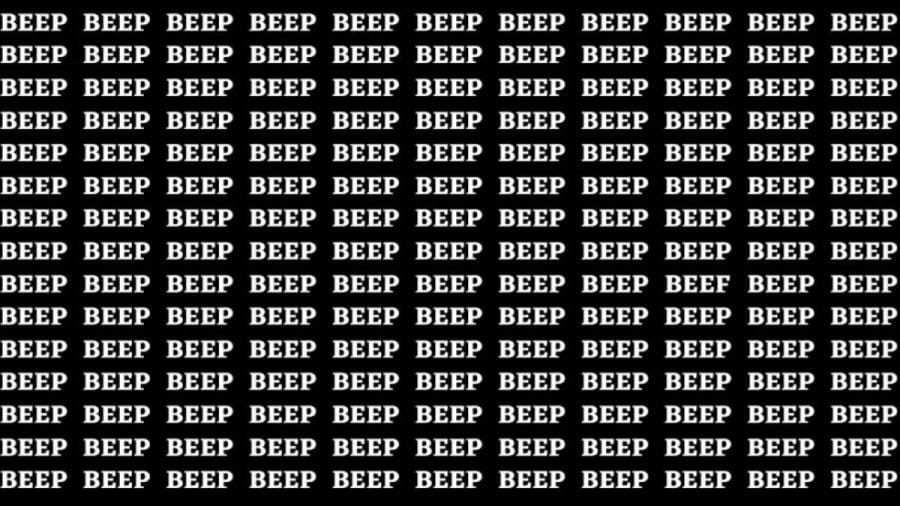 Brain Teaser: If you have Hawk Eyes Find the word Beef among Beep in 15 secs