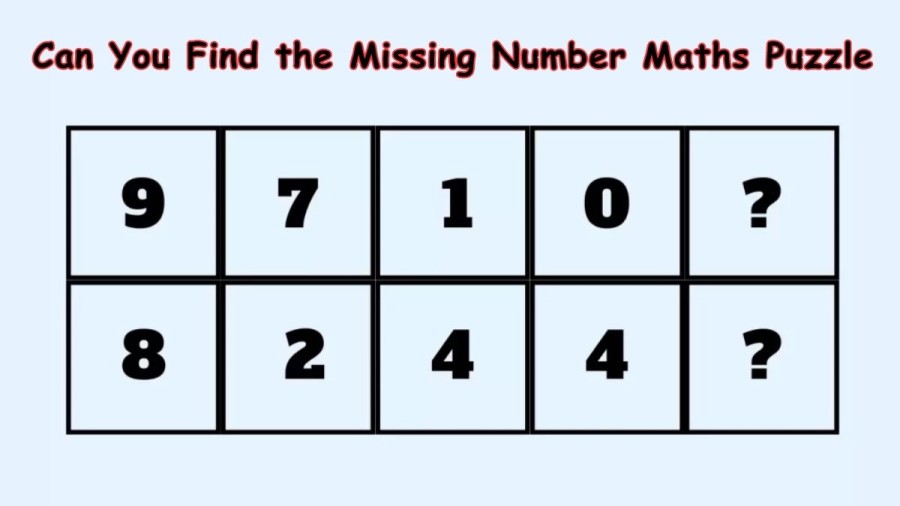 Brain Teaser: Can You Find the Missing Number Maths Puzzle
