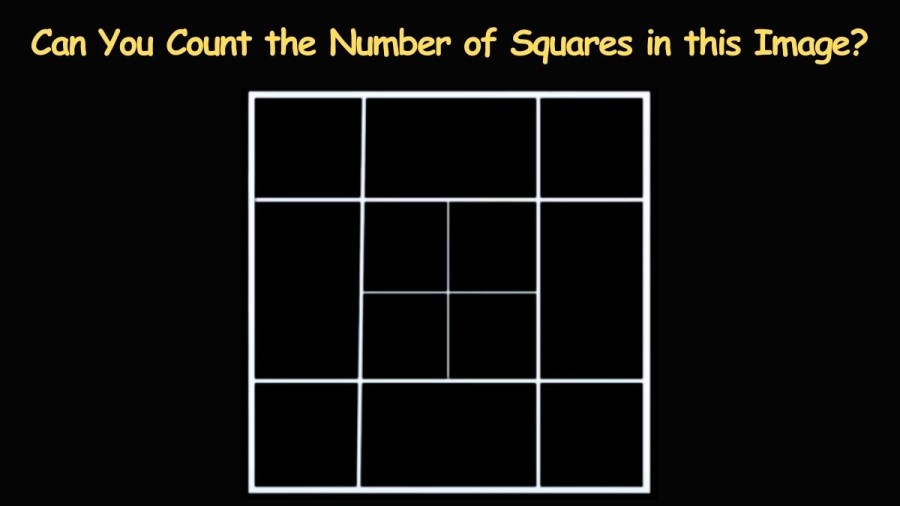 Brain Teaser Eye Test: Can You Count the Number of Squares in this Image?