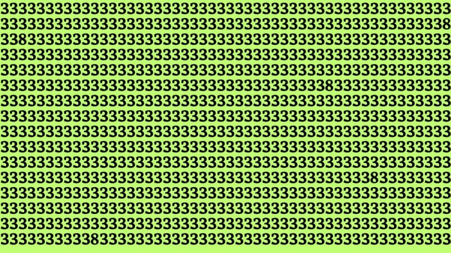 Brain Teaser Eye Test : Can you Find how many 8s are there in this Image within 15 Seconds?