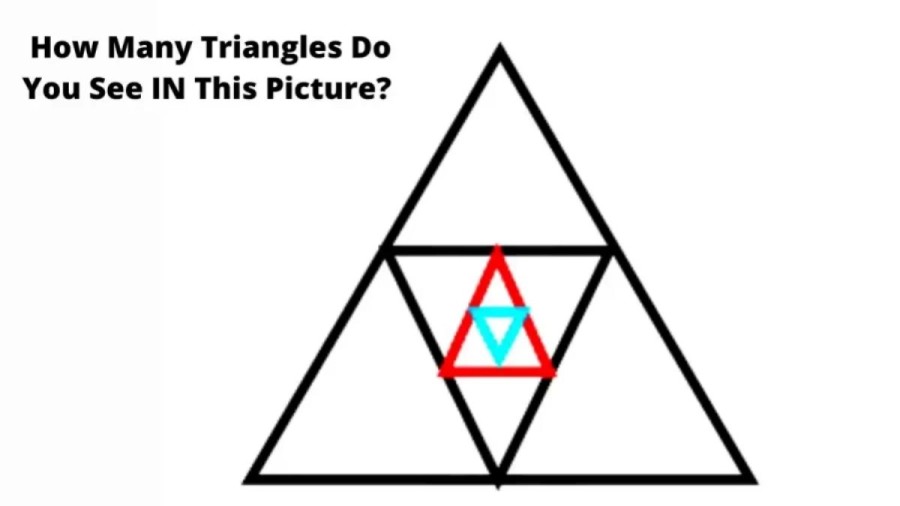 Brain Teaser Eye Test - How Many Triangles do you See in this Picture?