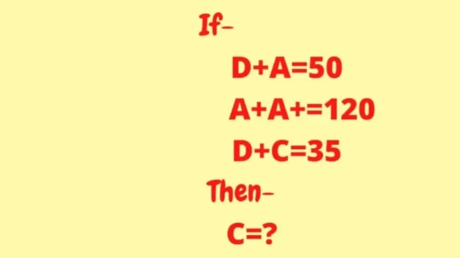 Brain Teaser: Find the Value of C Using the Clues in this Viral Math Puzzle