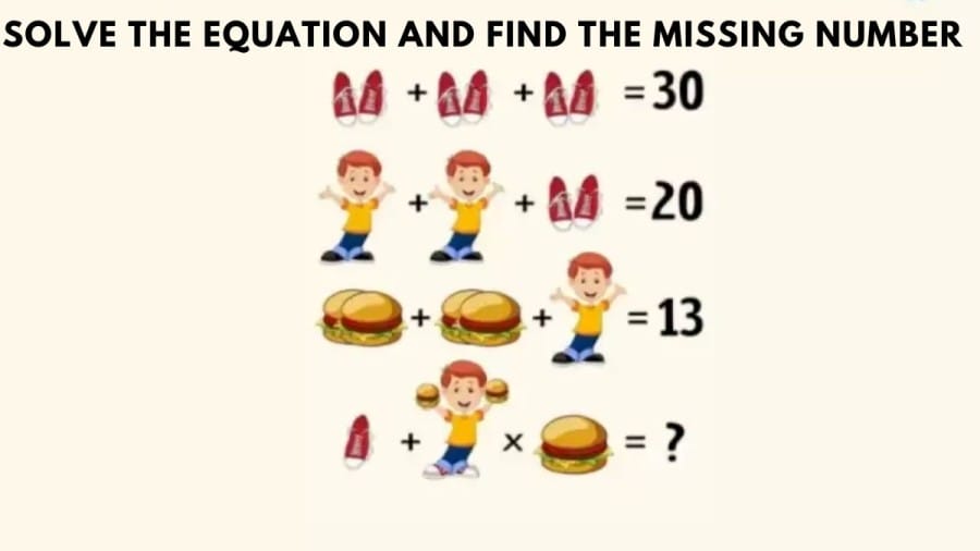 Brain Teaser Math Quiz: Solve the equation and find the missing number