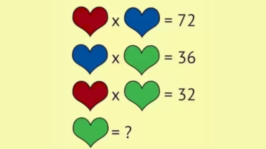 Brain Teaser: Solve and Find the Value of Hearts