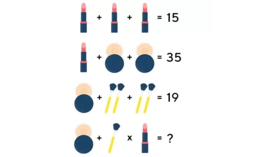 Brain Teaser: Solve and Find the Value of each Makeup Product