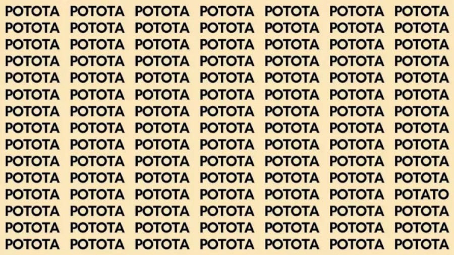 Brain Teaser of the Day: If you have Hawk Eyes Find the Word Potato in 15 secs