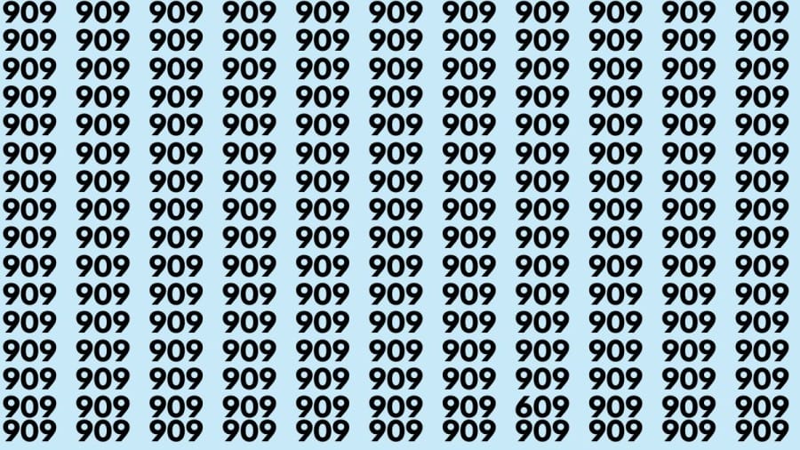 Brain Test: Can you find 609 in 15 seconds?