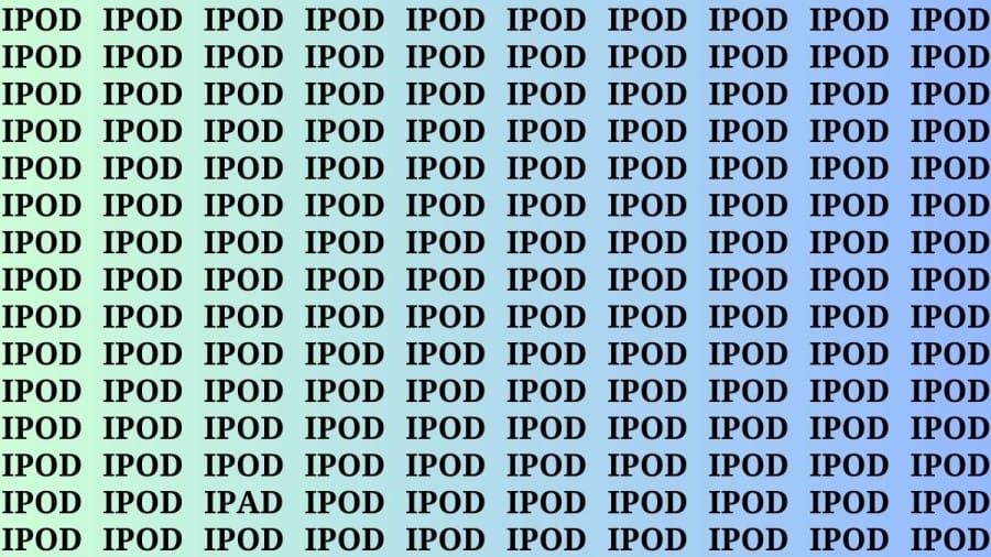 Brain Test: If you have Sharp Eyes Find iPad Among iPod in 20 Secs