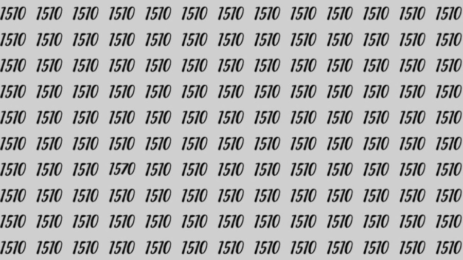 Can You Spot 1570 among 1510 in 30 Seconds? Explanation And Solution To The Optical Illusion