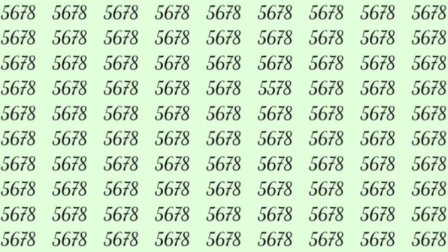 Can You Spot 5578 among 5678 in 30 Seconds? Explanation And Solution To The Optical Illusion