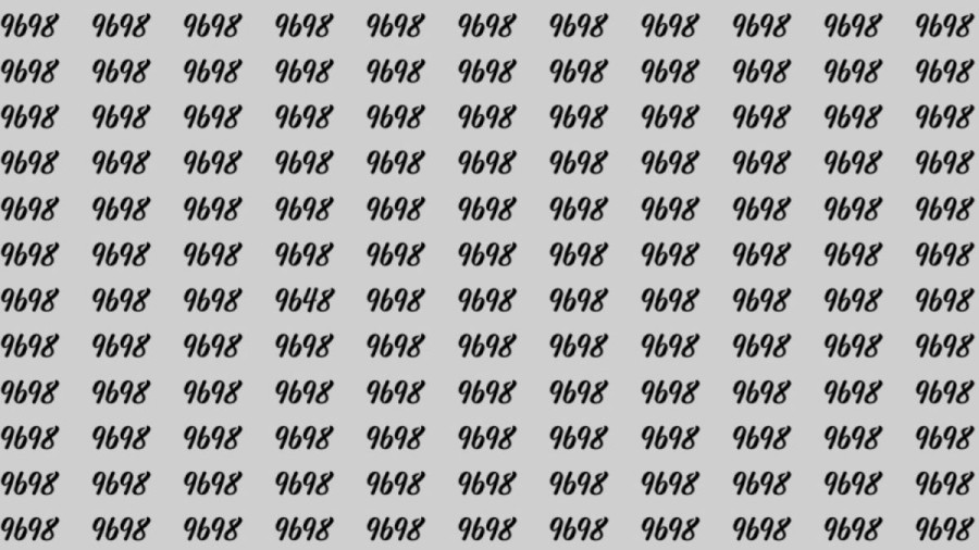 Can You Spot 9698 among 9648 in 10 Seconds? Explanation And Solution To The Optical Illusion