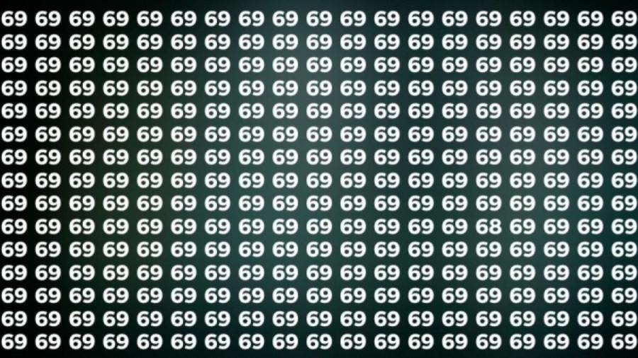 Observation Brain Test: Can you find the number 68 among 69 in 10 seconds?
