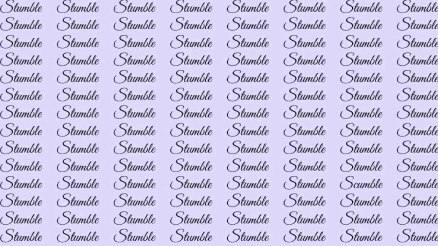 Observation Skill Test: Find the Word Scumble among Stumble in 6 Secs