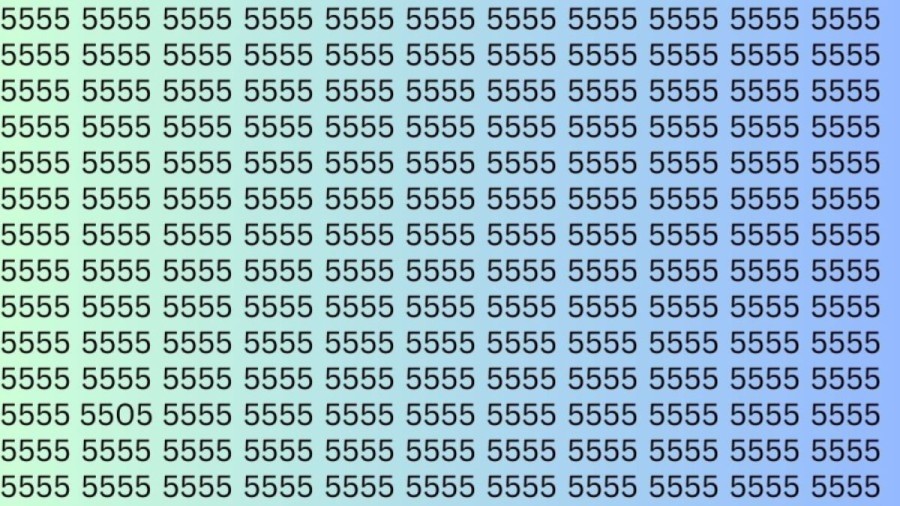 Observation Skills: Can you find the Number 5505 among 5555 in 8 Seconds?