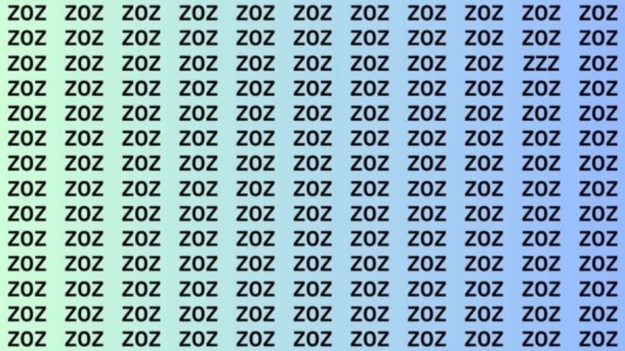 Observation Skills Test: Can you find the ZZZ among Z0Z in 8 Seconds?