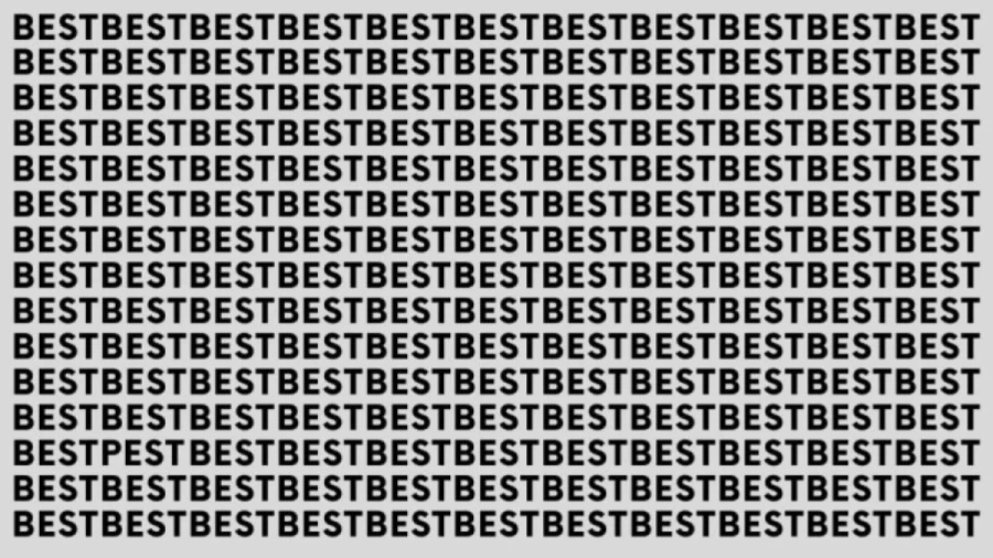 Optical Illusion Brain Test: If you have Hawk Eyes find the Word Pest among Best in 15 Secs