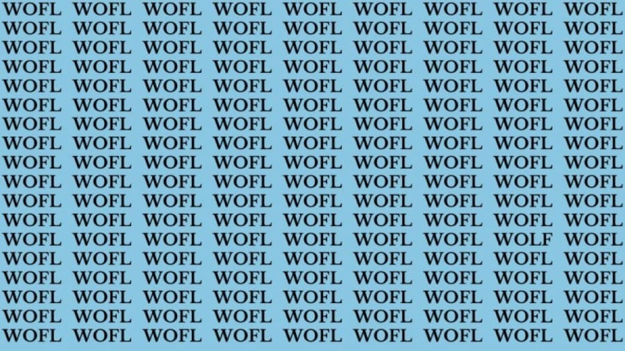Brain Test: If You Have Eagle Eyes Find The Word Wolf In 15 Secs