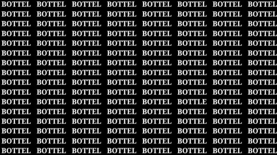 Brain Teaser: If You Have Hawk Eyes Find The Word Bottle in 18 Secs