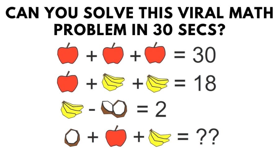 Brain Teaser: Can You Solve This Viral Math Problem in 30 Secs?