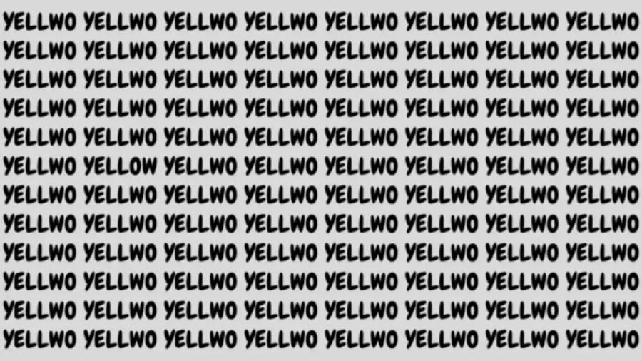 Optical Illusion: If You Have Eagle Eyes Find The Word Yellow In 12 Secs