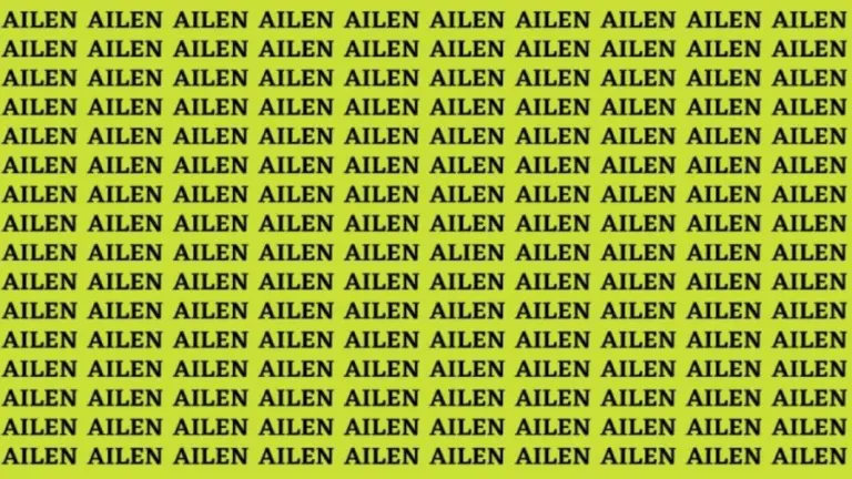 Brain Teaser: If You Have Sharp Eyes Find The Word Alien In 18 Secs