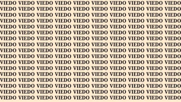 Brain Teaser: If You Have Sharp Eyes Find The Word Video In 18 Secs