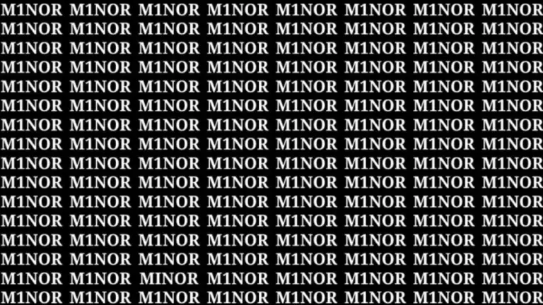 Brain Teaser: If You Have Sharp Eyes Find The Word Minor In 20 Secs