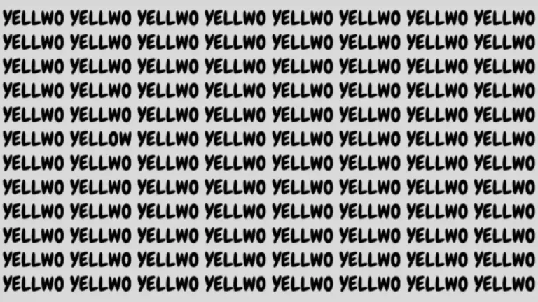 Brain Teaser: If You Have Eagle Eyes Find The Word Yellow In 15 Secs