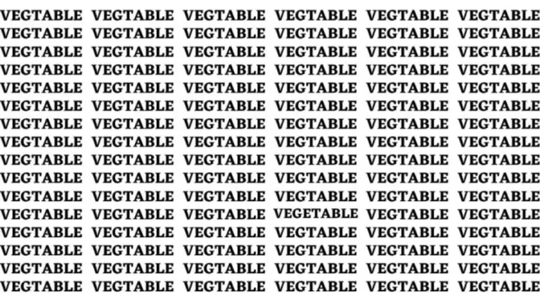 Brain Teaser: If You Have Hawk Eyes Find The Word Vegetable Among Vegtable In 15 Secs