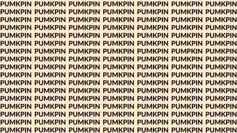 Brain Teaser: If You Have Eagle Eyes Find The Word Pumpkin In 15 Secs