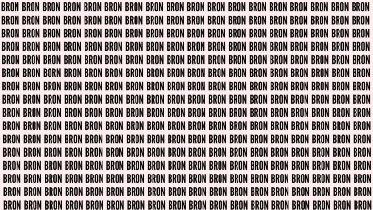 Brain Teaser: If You Have Eagle Eyes Find The Word Born In 15 Secs