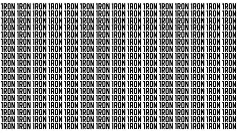 Brain Teaser: If You Have Sharp Eyes Find The Word Iron In 20 Secs