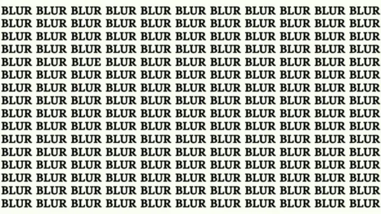 Brain Teaser: If You Have Sharp Eyes Find Blue Among Blur In 20 Secs