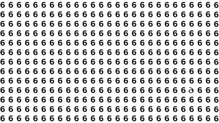 Can You Find the Inverted ‘6’ in this Image within 15 Seconds? Explanation and Solution to the Optical Illusion